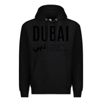 Black dubai united arab emirates Premium Hoodie - linhVisuals