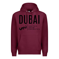 Burgundy dubai united arab emirates Premium Hoodie - linhVisuals
