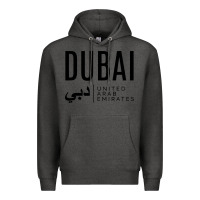 Charcoal Heather dubai united arab emirates Premium Hoodie - linhVisuals
