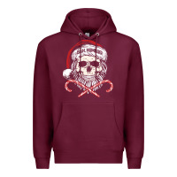Burgundy bah humbug skull santa hat christmas funny quote Premium Hoodie - linhVisuals