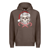 Coffee bah humbug skull santa hat christmas funny quote Premium Hoodie - linhVisuals
