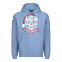 Colony Blue bah humbug skull santa hat christmas funny quote Premium Hoodie - linhVisuals