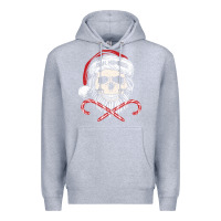 Heather Grey bah humbug skull santa hat christmas funny quote Premium Hoodie - linhVisuals