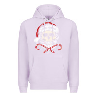 Lilac bah humbug skull santa hat christmas funny quote Premium Hoodie - linhVisuals