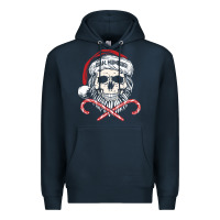 Navy bah humbug skull santa hat christmas funny quote Premium Hoodie - linhVisuals