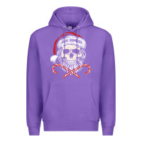 Purple bah humbug skull santa hat christmas funny quote Premium Hoodie - linhVisuals