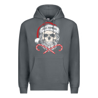 Rock bah humbug skull santa hat christmas funny quote Premium Hoodie - linhVisuals