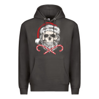 Smoke bah humbug skull santa hat christmas funny quote Premium Hoodie - linhVisuals