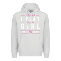 Dove Grey basketball gifts for girls i know i play like a girl try to keep up in Premium Hoodie - linhVisuals