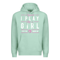 Seafoam basketball gifts for girls i know i play like a girl try to keep up in Premium Hoodie - linhVisuals