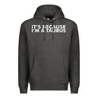 Charcoal Heather because i'm a taurus zodiac sign funny horoscope humor gifts Premium Hoodie - linhVisuals