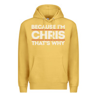 Antique Gold because i'm chris that's why sarcastic birthday gifts for chris funny Premium Hoodie - linhVisuals