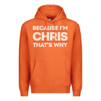 Carrot because i'm chris that's why sarcastic birthday gifts for chris funny Premium Hoodie - linhVisuals