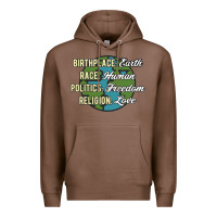 Chestnut birthplace earth race human politics freedom religion love equality al Premium Hoodie - linhVisuals