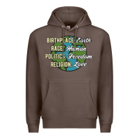 Coffee birthplace earth race human politics freedom religion love equality al Premium Hoodie - linhVisuals