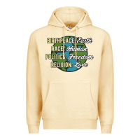 Birthplace Earth Race Human Politics Freedom Religion Love Equality Al Premium Hoodie | Teevron