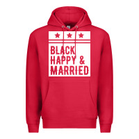 Cardinal black happy & married funny wedding gifts Premium Hoodie - linhVisuals