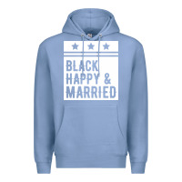 Colony Blue black happy & married funny wedding gifts Premium Hoodie - linhVisuals
