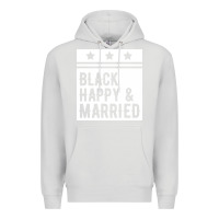 Dove Grey black happy & married funny wedding gifts Premium Hoodie - linhVisuals