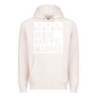 Pale Pink black happy & married funny wedding gifts Premium Hoodie - linhVisuals