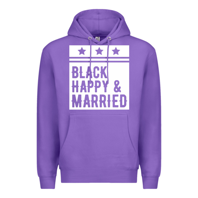 Black Happy & Married Funny Wedding Gifts Premium Hoodie by linhVisuals | Teevron
