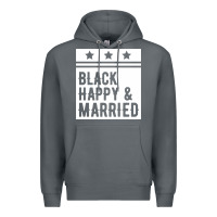 Rock black happy & married funny wedding gifts Premium Hoodie - linhVisuals
