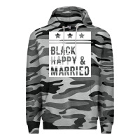 Slate Camo black happy & married funny wedding gifts Premium Hoodie - linhVisuals