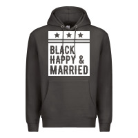 Smoke black happy & married funny wedding gifts Premium Hoodie - linhVisuals