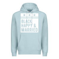 Blue Mist black happy & married funny wedding gifts Premium Hoodie - linhVisuals