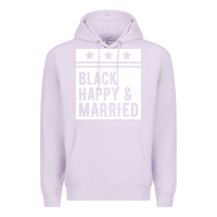 Lilac black happy & married funny wedding gifts Premium Hoodie - linhVisuals