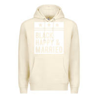 Sandshell black happy & married funny wedding gifts Premium Hoodie - linhVisuals
