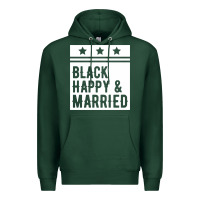 Sports Green black happy & married funny wedding gifts Premium Hoodie - linhVisuals