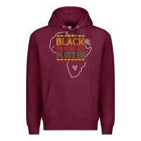 Burgundy black teacher matters african american pride dashiki black history mon Premium Hoodie - linhVisuals
