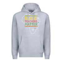 Heather Grey black teacher matters african american pride dashiki black history mon Premium Hoodie - linhVisuals