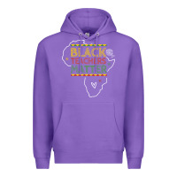 Purple black teacher matters african american pride dashiki black history mon Premium Hoodie - linhVisuals