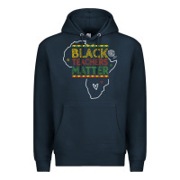 Navy black teacher matters african american pride dashiki black history mon Premium Hoodie - linhVisuals