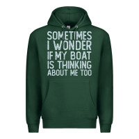 Sports Green boating funny if my boat is thinking about me too funny pontoon boat l Premium Hoodie - linhVisuals