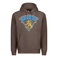 Coffee faded style suomi finland lion design Premium Hoodie - linhVisuals