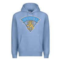Colony Blue faded style suomi finland lion design Premium Hoodie - linhVisuals