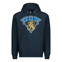 Navy faded style suomi finland lion design Premium Hoodie - linhVisuals