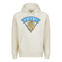 Oatmeal Heather faded style suomi finland lion design Premium Hoodie - linhVisuals