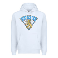 White faded style suomi finland lion design Premium Hoodie - linhVisuals