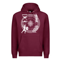 Burgundy the four stoic virtues   stoicism Premium Hoodie - linhVisuals