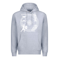 Heather Grey the four stoic virtues   stoicism Premium Hoodie - linhVisuals