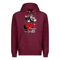 Burgundy big bad wolf Premium Hoodie - linhVisuals