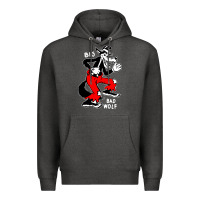 Charcoal Heather big bad wolf Premium Hoodie - linhVisuals