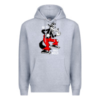 Heather Grey big bad wolf Premium Hoodie - linhVisuals