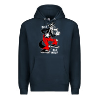 Navy big bad wolf Premium Hoodie - linhVisuals