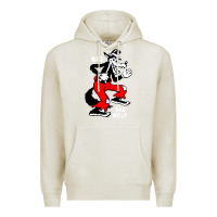 Oatmeal Heather big bad wolf Premium Hoodie - linhVisuals