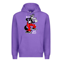 Purple big bad wolf Premium Hoodie - linhVisuals